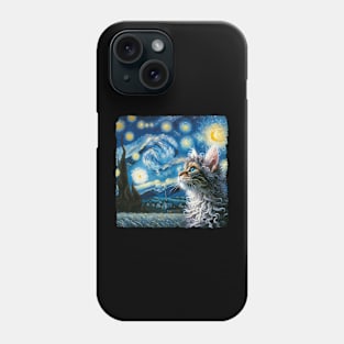 Laperm Starry Night Inspired - Artistic Cat Phone Case