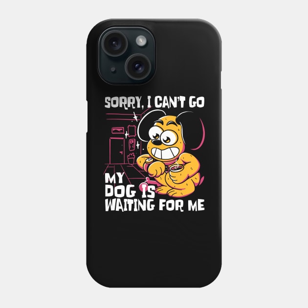 My Dog Is Waiting Phone Case by fitasartwork