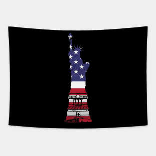 Mens Classic Statue Of Liberty American Flag Usa Patriotic Tapestry