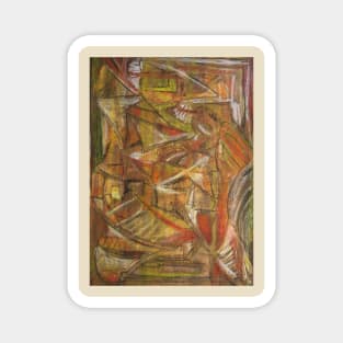 Windy Autumn Pastel Abstract Magnet