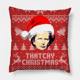 Margaret Thatcher Thatchy Christmas Pillow