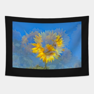 Sunflower, sunflower, abstract, (Helianthus annuus) Tapestry