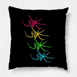 Black widow (Latrodectus) rainbow Pillow