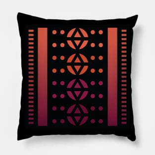 “Dimensional Compass” - V.3 Orange/Red - (Geometric Art) (Dimensions) - Doc Labs Pillow