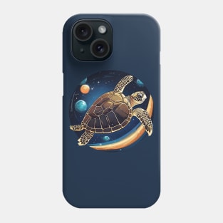 Sea Turtle in Outer Space Phone Case