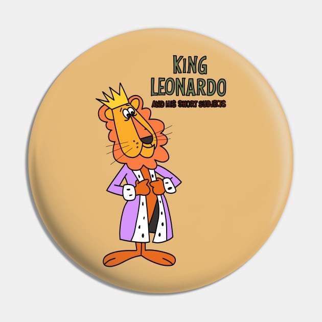 King Leonardo and His Short Subjects Vintage 60’s Pin by GoneawayGames