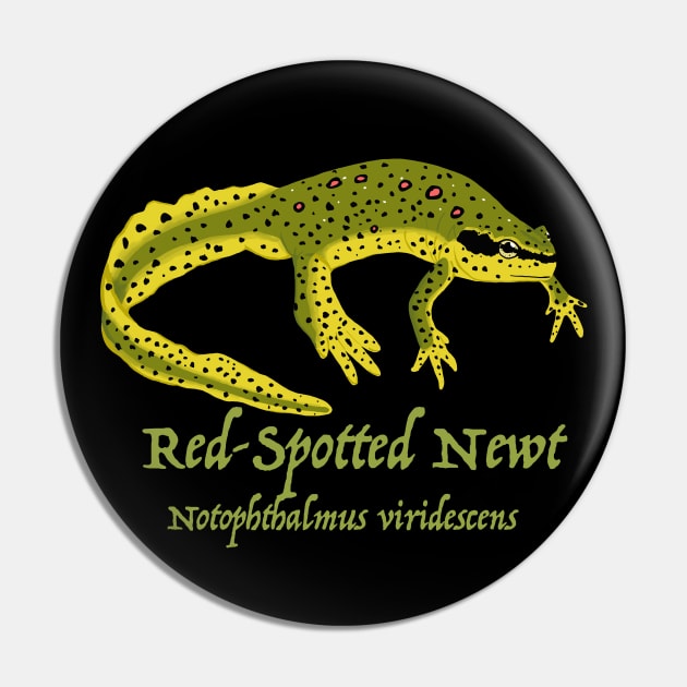 The Eastern, or Red-Spotted Newt Pin by SNK Kreatures