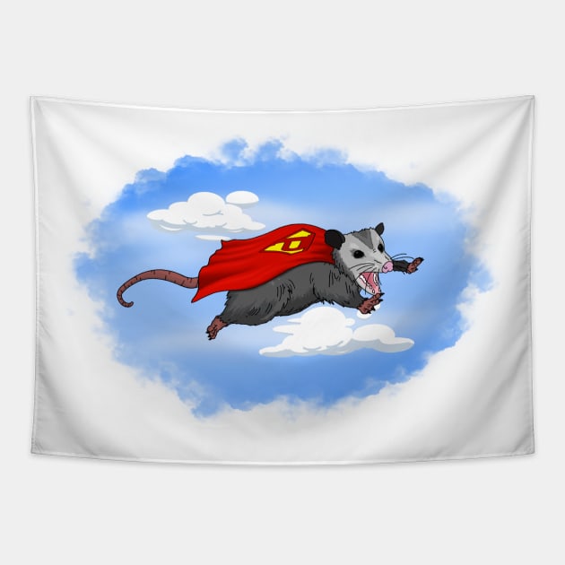 Super possum Tapestry by 752 Designs