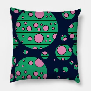 Modern Polka Dots - Bubblegum Pillow