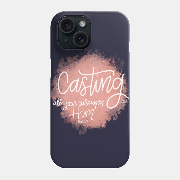 The 1 Peter 5:7 Phone Case by Hannah’s Hand Lettering