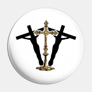 Christ crucified christian catholics in mass eucharist Pin