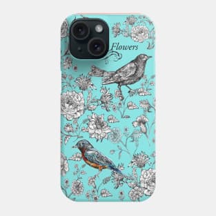 Birds & Flowers - Vintage. Phone Case