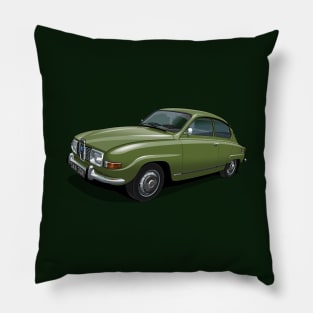 1971 Saab 96 saloon in verona green Pillow