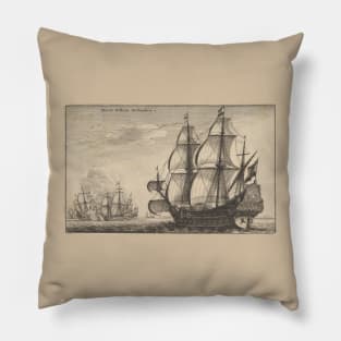 Vintage Dutch Warships Pillow