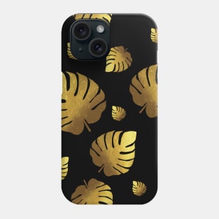 golden leafs pattern Phone Case