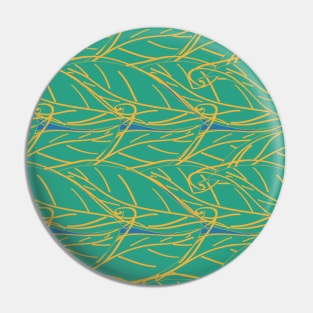 Green Leaves Vector Pattern Seamless Pin