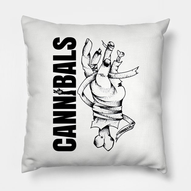 CANNIBALS - Zombie Hand (Black) Pillow by cannibals