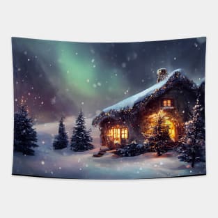 Winter Holiday Chrismas tree Landscap gift designs Series 04 Tapestry