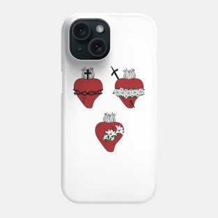 Hearts of Jesus, Virgin Mary and St. Joseph Phone Case