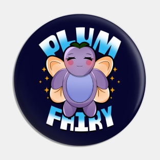 Plum Fairy Cute Kawaii Fruit Plum Funny Cartoon Gift For Kids Pin