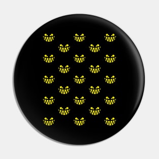 Halloween Frights (Pattern / Raster / Yellow) Pin