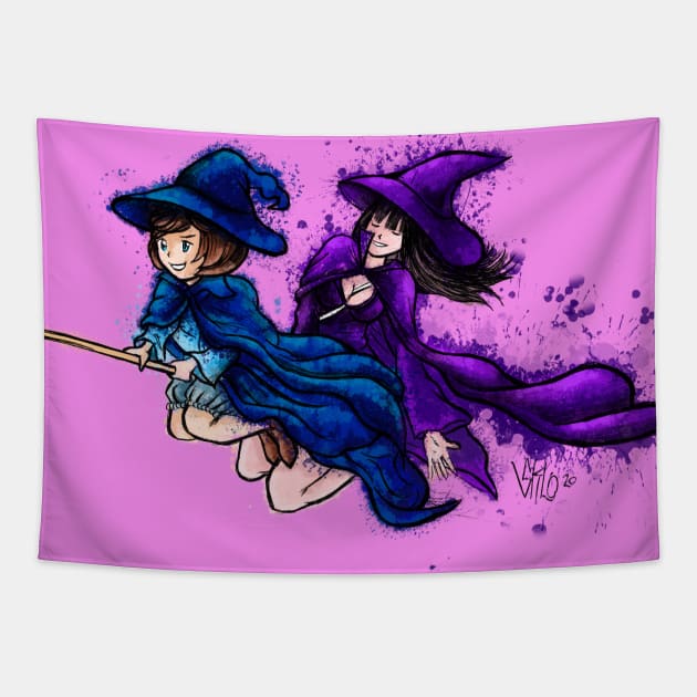 Hallowitches Tapestry by SkloIlustrator