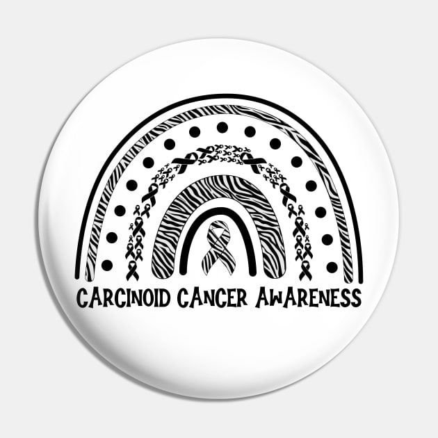 Carcinoid Cancer Awareness Pin by Geek-Down-Apparel