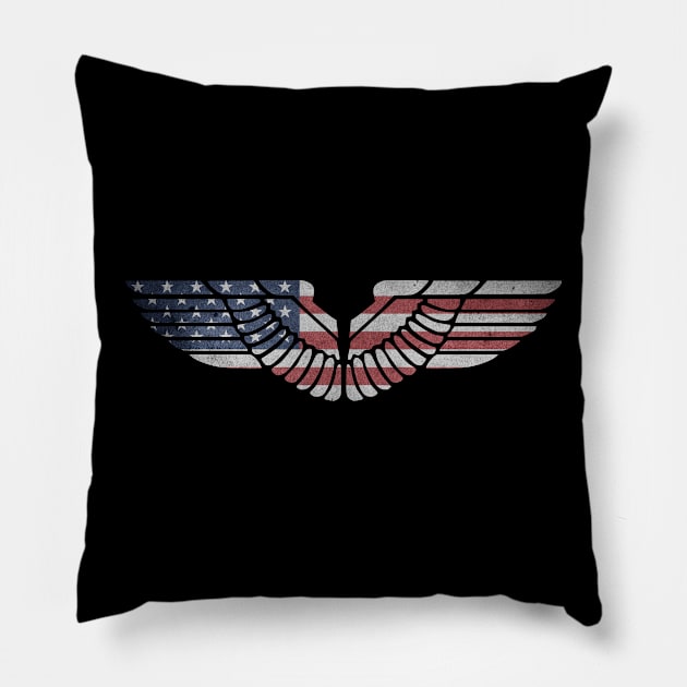 American Wings Pillow by richardsimpsonart