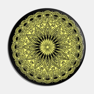 Mandala (pastel yellow) Pin