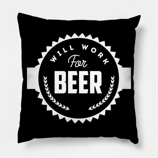 I will work for beer Pillow by nektarinchen