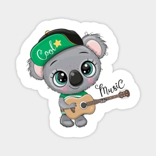 Cute koala with a guitar. Magnet