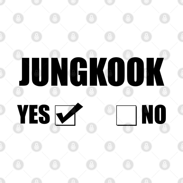 Jungkook Yes Or No Checkbox by Maries Papier Bleu