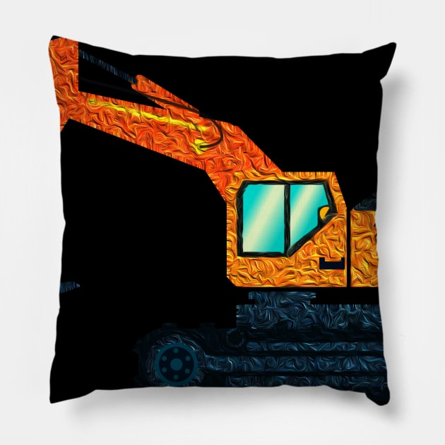 Excavator Pillow by whatwemade