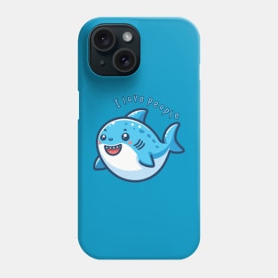 Shark love people Phone Case