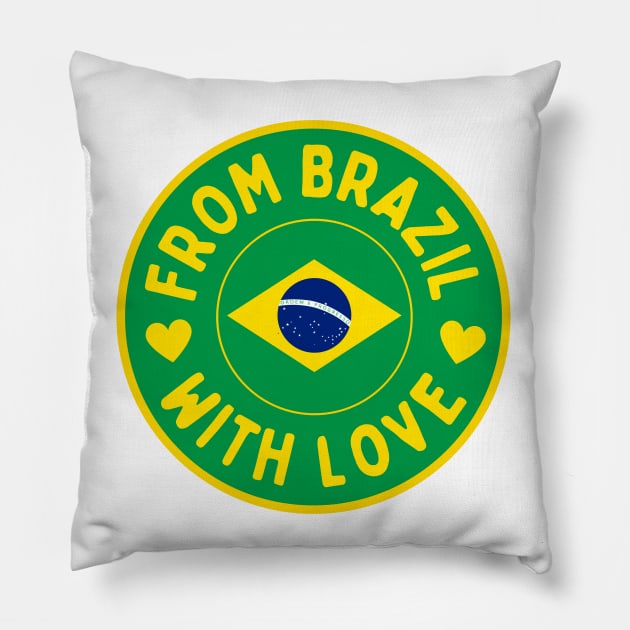 Brazil Pillow by footballomatic