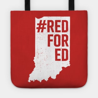Red for Ed Indiana State Outline Tote
