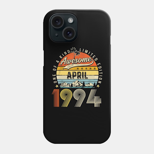 Awesome Since April 1994 Vintage 29th Birthday Phone Case by Centorinoruben.Butterfly