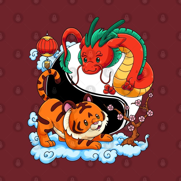 Yin Yang Tiger and Dragon: Year of the Dragon by GoshWow 