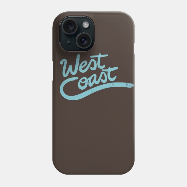 West Coast wave typography Phone Case by Vanphirst