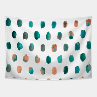 Artist Dots Palette Green Orange Tapestry