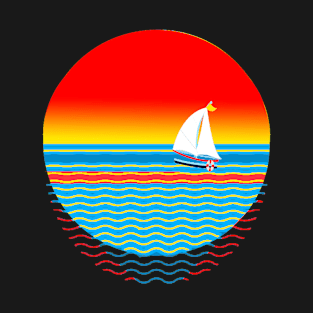 Sailboat Sailing at Sunset T-Shirt