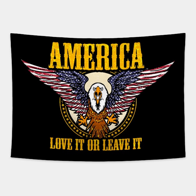 America - Love it or leave it Tapestry by Mila46