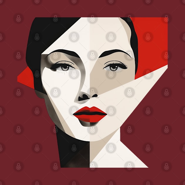 A minimalist portrait of a woman by ORart