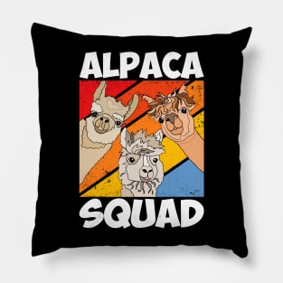 Funny Alpaca T-Shirt for Alpaca Squad Lovers Pillow