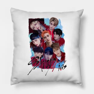 Stray kids Fanart NOEASY- kpop illustration Pillow