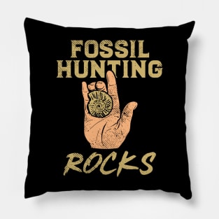 Fossil Hunting Rocks Pillow