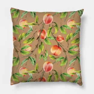 Peaches on the tree Pillow