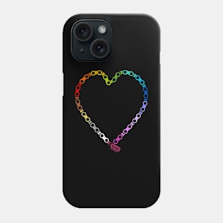 Bicycle chain heart Phone Case