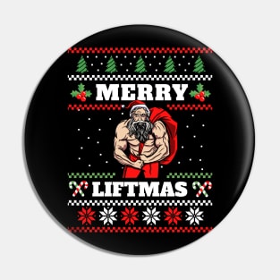 Ugly Sweater Gym Christmas Pin