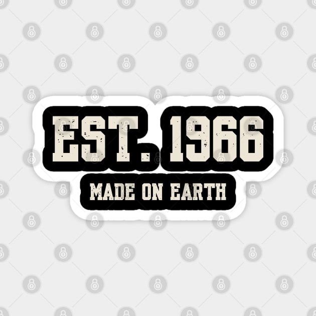 1966 Birthday Vintage Varsity Magnet by Stylecombinator